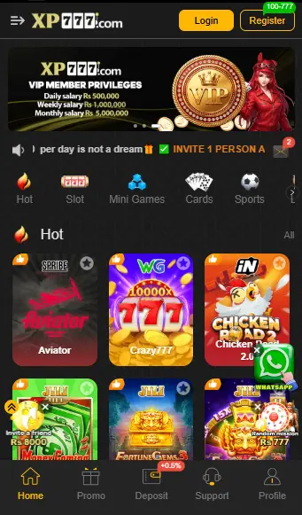 xp777 game best real money earning App